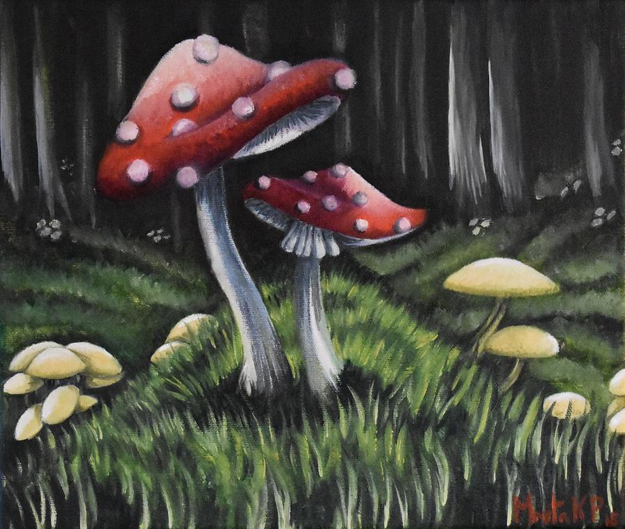 Two Toadstools Painting