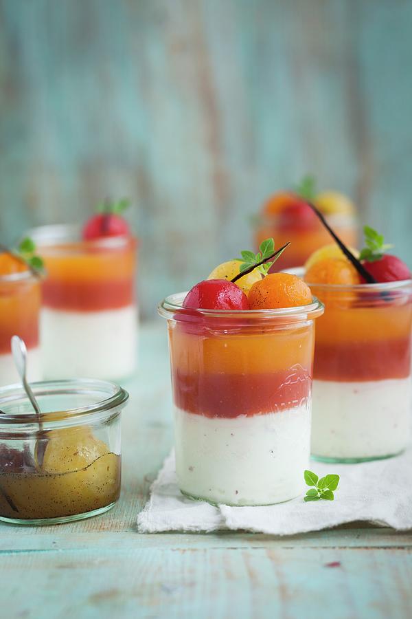 Two Tone Tomato Sauce With Cheese And Vanilla Cream Photograph by Eising Studio