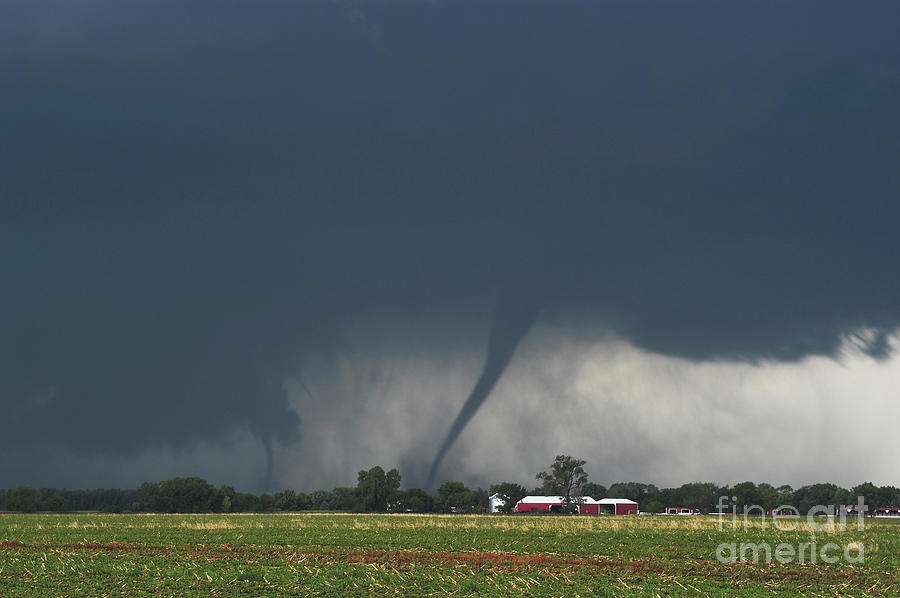 Two Tornadoes Photograph by Jim Reed/science Photo Library