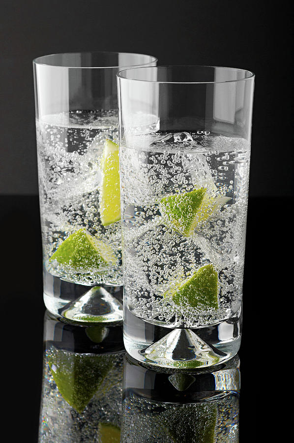 Two Tumblers With Gin And Tonic Digital Art by Howard Bartrop | Fine ...