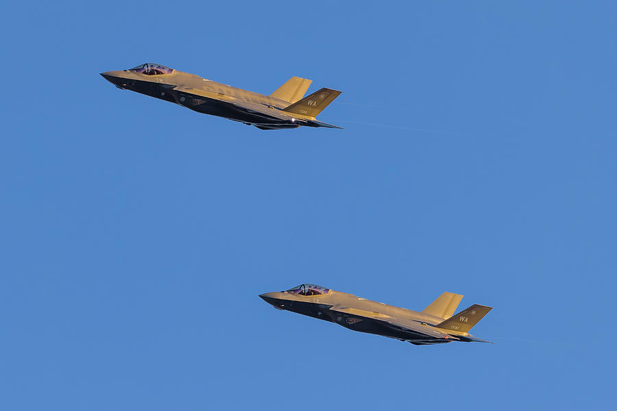 Two U.s. Air Force F-35a Lightning IIs Photograph by Rob Edgcumbe