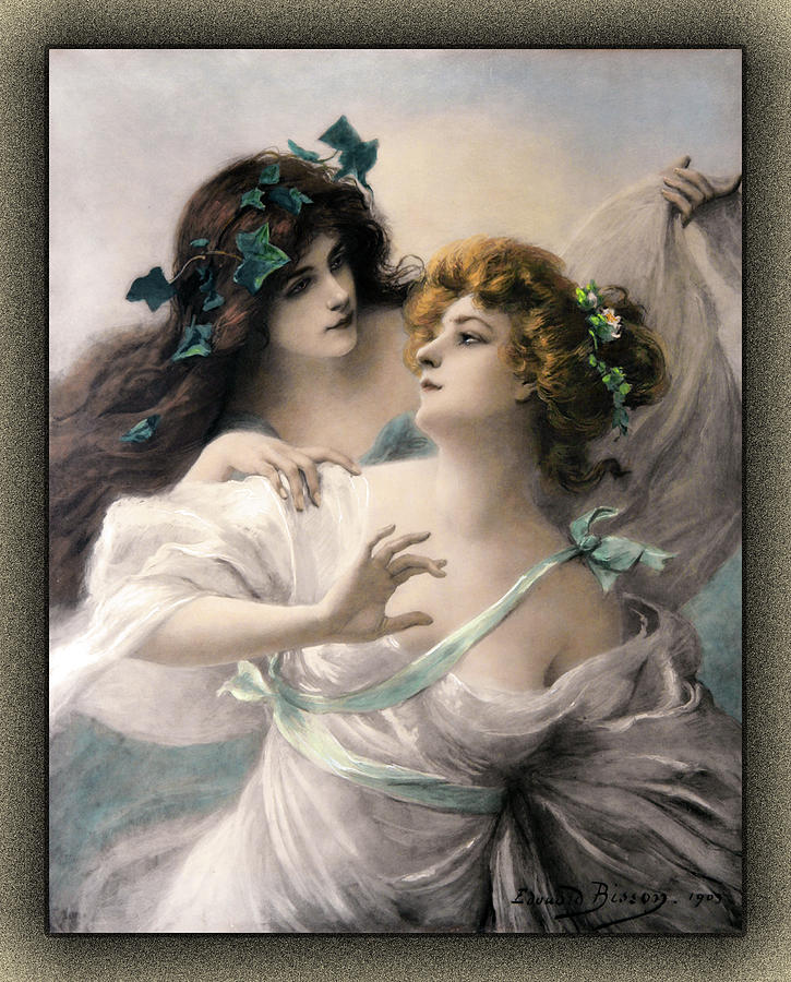 Two Virgins by Edouard Bisson Painting by Xzendor7