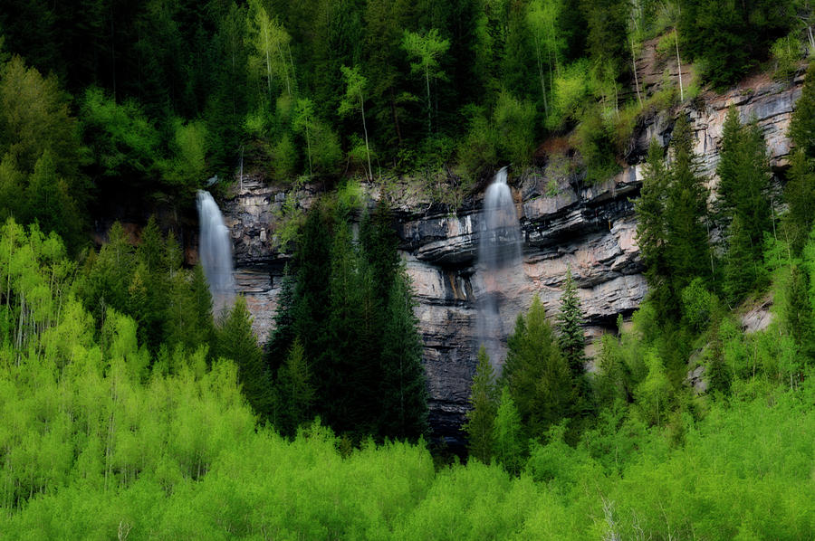 Two Waterfalls Photograph by Dan Friend