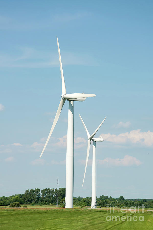 Two Wind Turbines Photograph by Jesper Klausen/science Photo Library ...