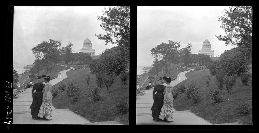 Two Women In Riverside Park Photograph by The New York Historical Society