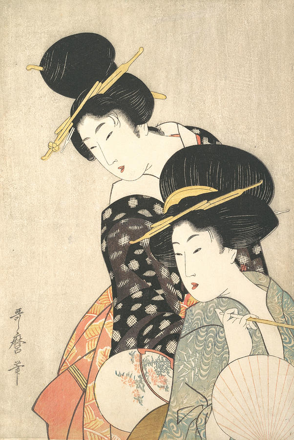 Two Women Relief by Kitagawa Utamaro
