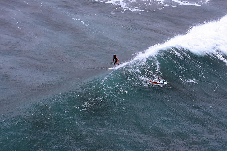 Two Women Surfing Photograph by Win-initiative Two Women Surfing Photograph by Win-initiative