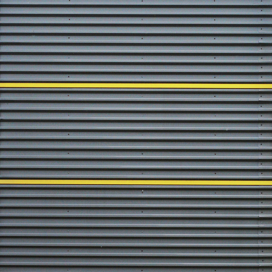 Square - Two Yellow Lines Photograph by Stuart Allen
