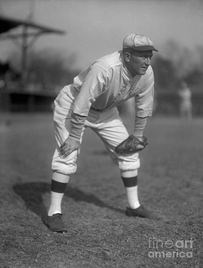 Ty Cobb Fielding During Training Camp Photograph by Bettmann