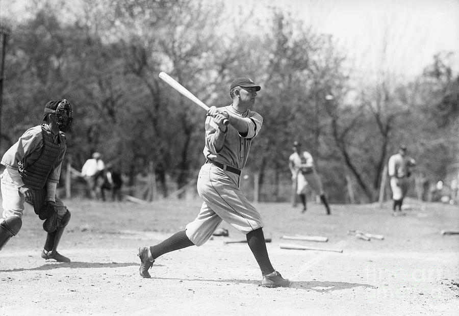 Ty Cobb In Batting Stand Photograph by Bettmann