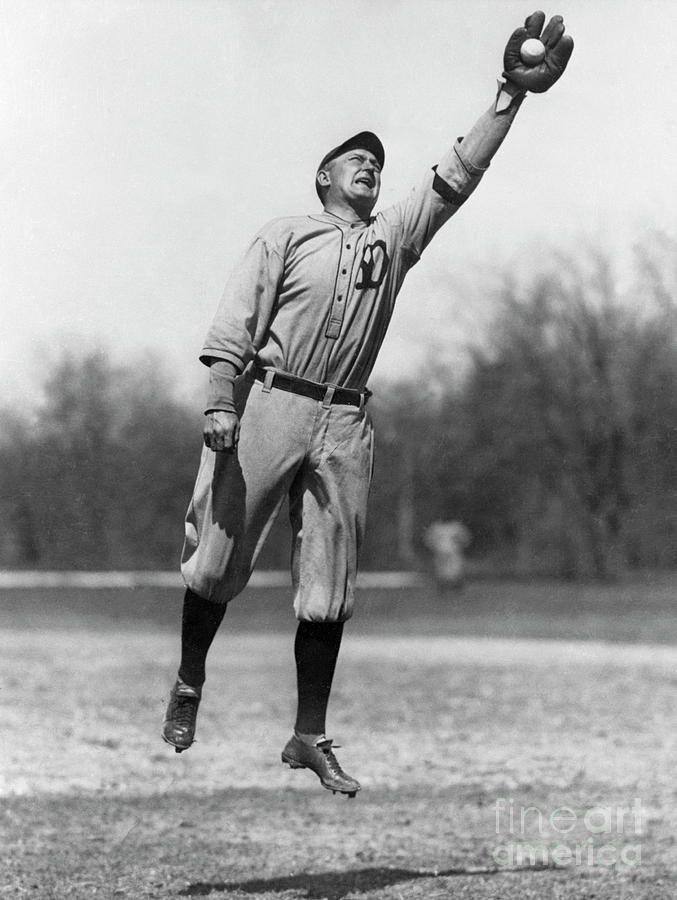 Ty Cobb Stretching To Make A Catch by Bettmann