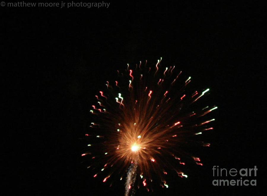 Tybee Island Fireworks 7 Photograph by Matthew Moore Jr