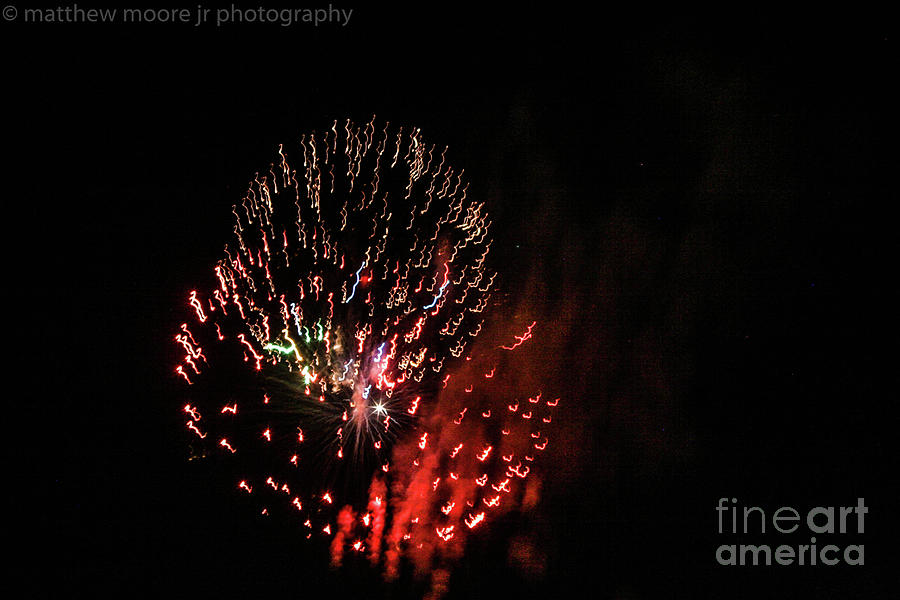 Tybee Island Fireworks 8 Photograph by Matthew Moore Jr