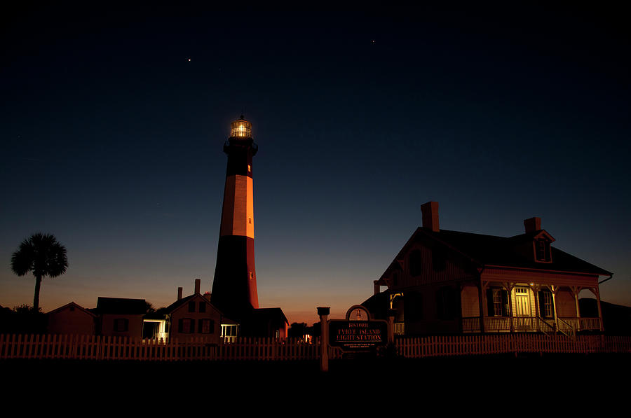 Tybee Island Lighthouse Photograph - Sundown at Tybee Island Light by Cinnamon Sky Photography Tybee Island Lighthouse Photograph - Sundown at Tybee Island Light by Cinnamon Sky Photography