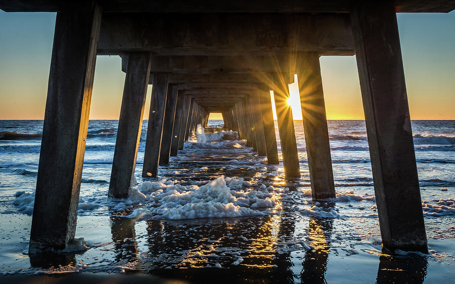 Tybee Pier Sunrise Photograph by Framing Places