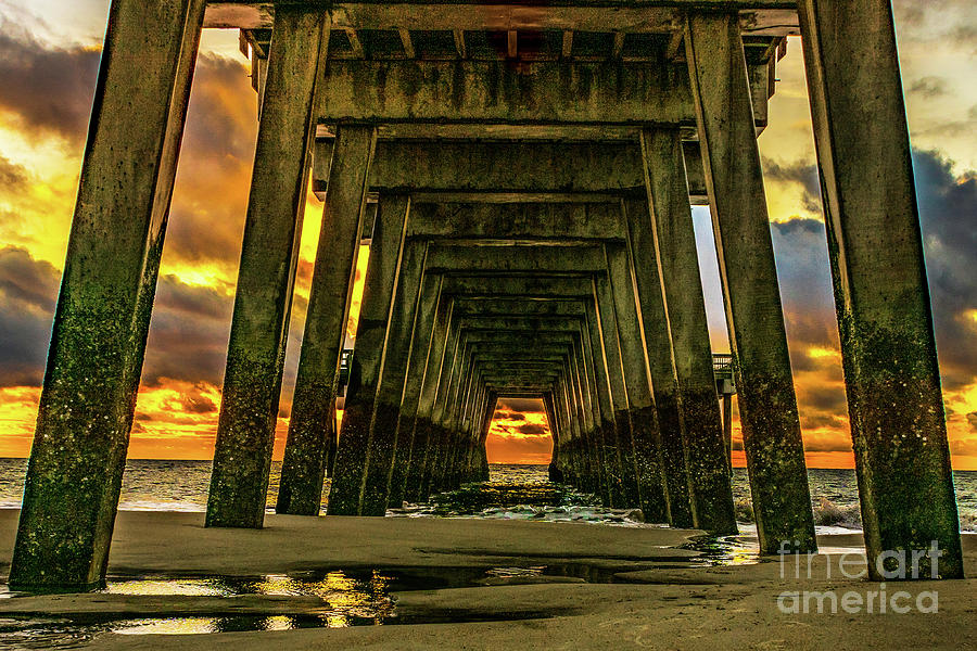 Tybee Pier Sunrise Photograph by Nick Zelinsky Jr