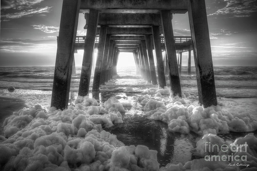 Amazing Grace Tybee Pier Sunrise Atlantic Ocean Art Photograph by Reid Callaway