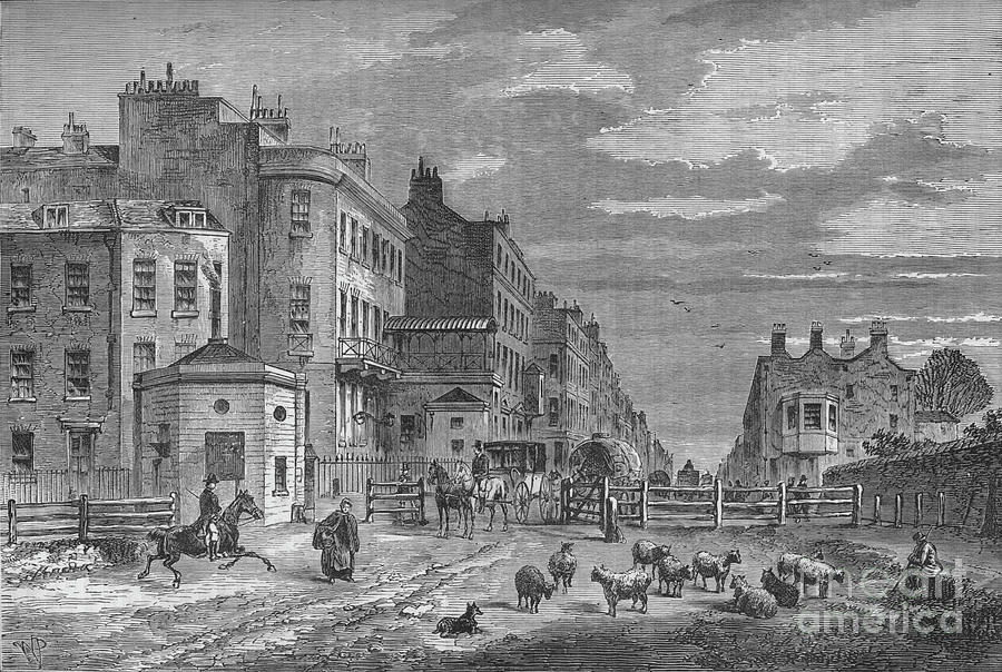 Tyburn Turnpike, Westminster, London Drawing by Print Collector