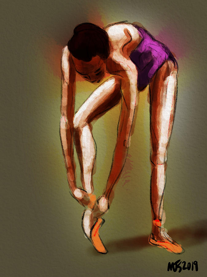 Tying Her Slipper Digital Art by Michael Kallstrom
