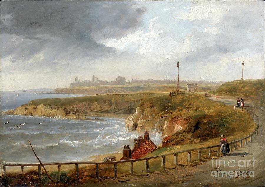 Tynemouth From Cullercoats Painting by John Wilson Carmichael
