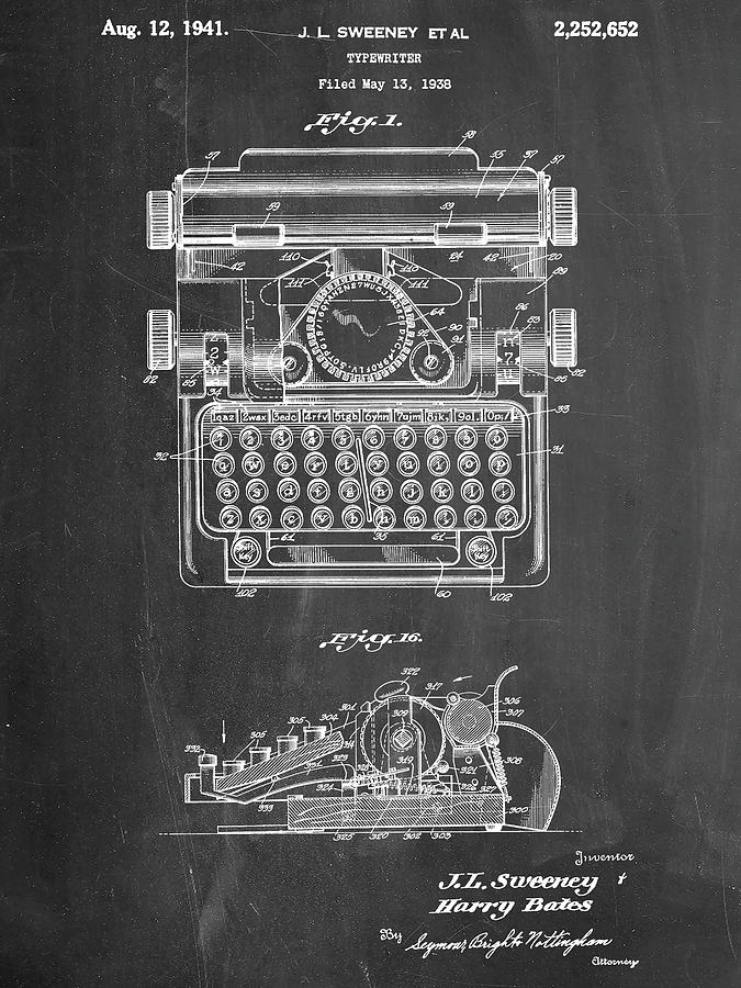 Typewriter Ch Digital Art by Cole Borders - Fine Art America