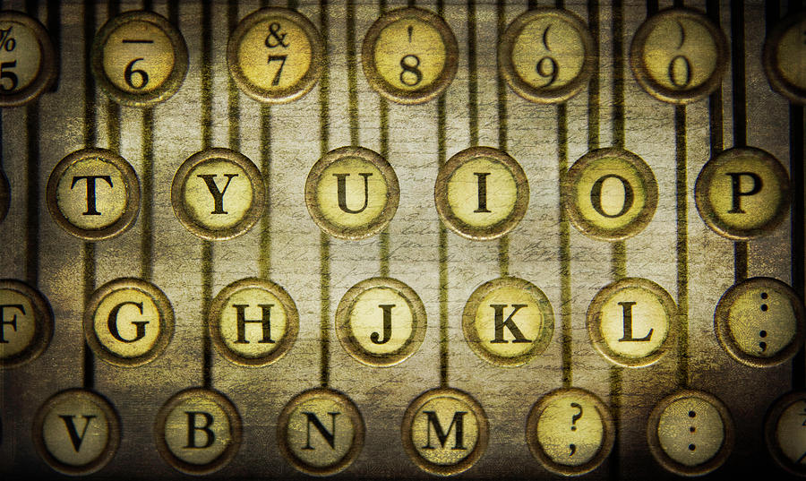 Typewriter Keys Photograph by Cindi Ressler
