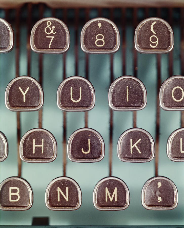 Typewriter Keys, Close-up Photograph by Tom Kelley Archive