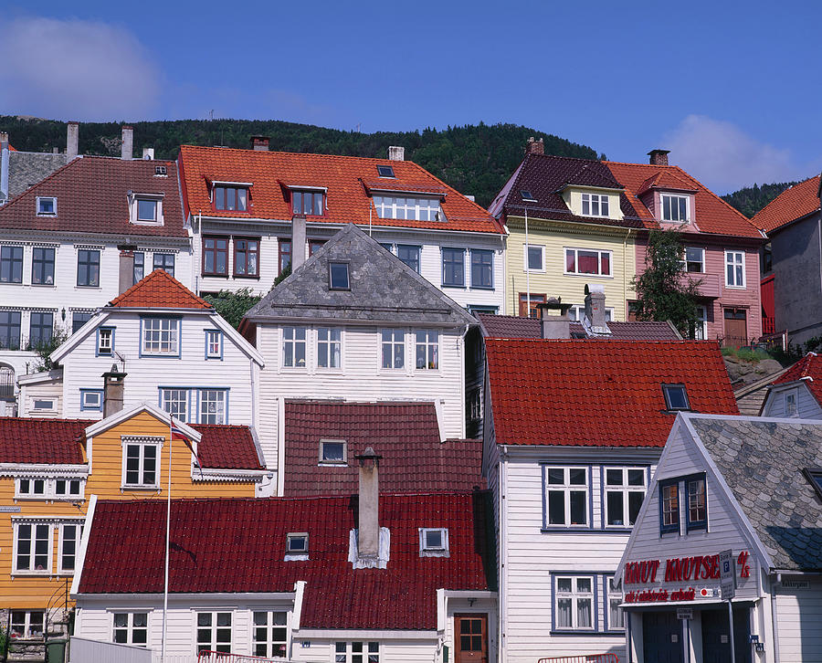 Typical House, Bergen, Norway Photograph by P A Thompson