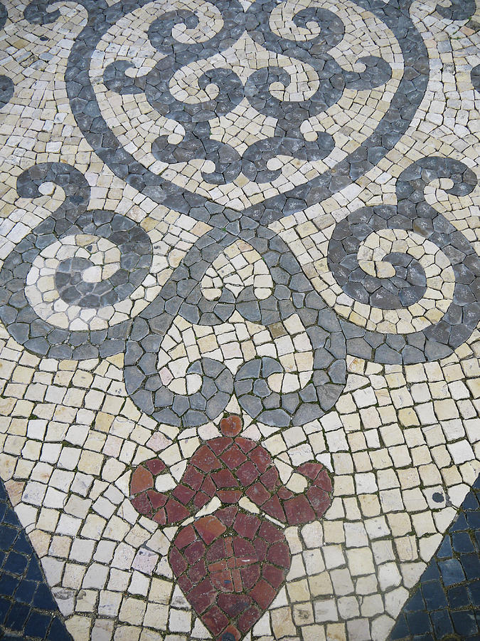 Typical Portuguese mosaic pavement  Photograph by Tosca Weijers