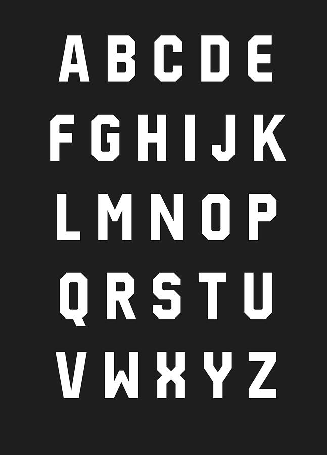 Typography Drawing - Typography Alphabet #3 by Kathrinmay Typography Drawing - Typography Alphabet #3 by Kathrinmay