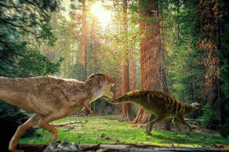 Tyrannosaurus Rex Chasing After An Photograph By Jose Antonio Penas Fine Art America