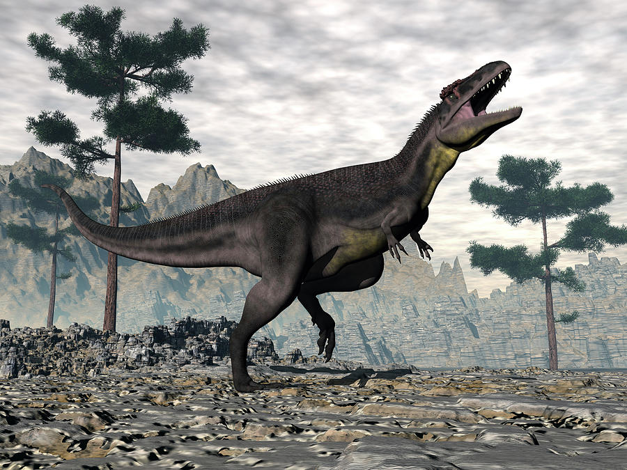 Tyrannotitan Dinosaur Roaring, 3d Photograph by Elena Duvernay - Fine ...