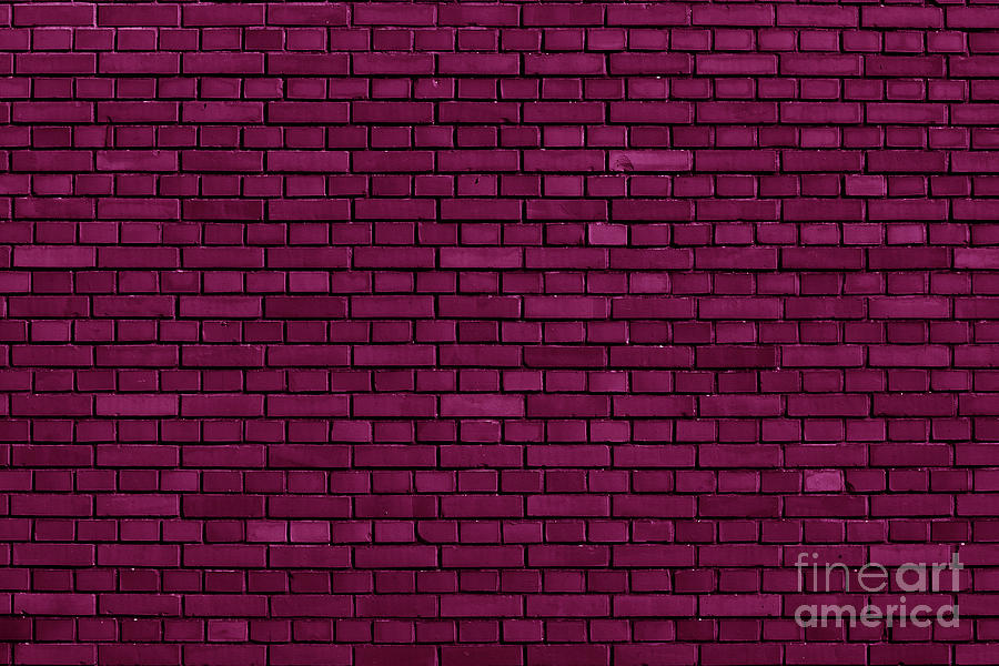 Tyrian Purple Brick Wall Background Photograph By Dan Radi