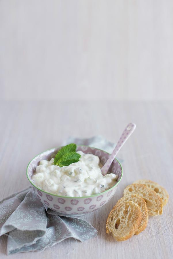 Tzatziki With Goats Cream Cheese Photograph by Sonia Chatelain