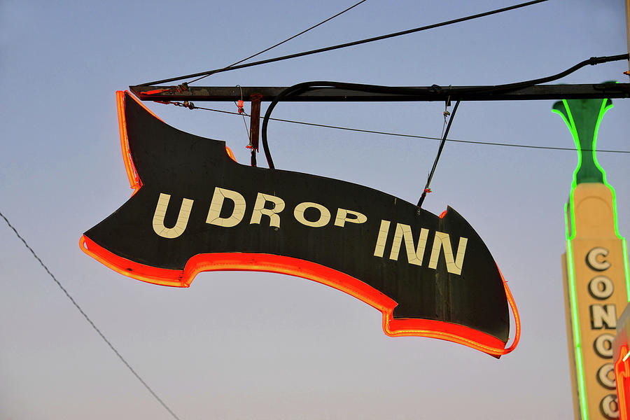 U Drop Inn sign 1930s Photograph by David Lee Thompson