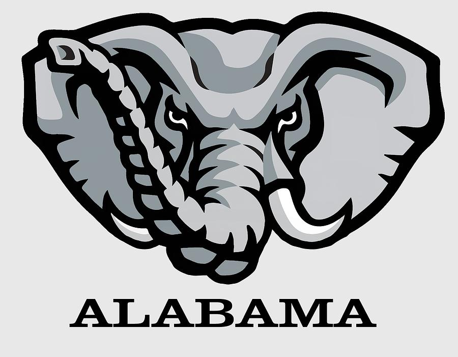 Download U Of Alabama Elephant Mascot - T-shirt Digital Art by ...