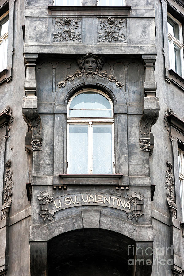 U SV Valentina Building in Prague Photograph by John Rizzuto