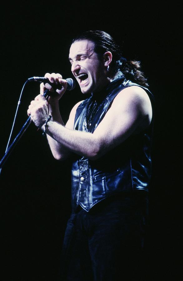 Bono Photograph - U2 In Concert by George Rose