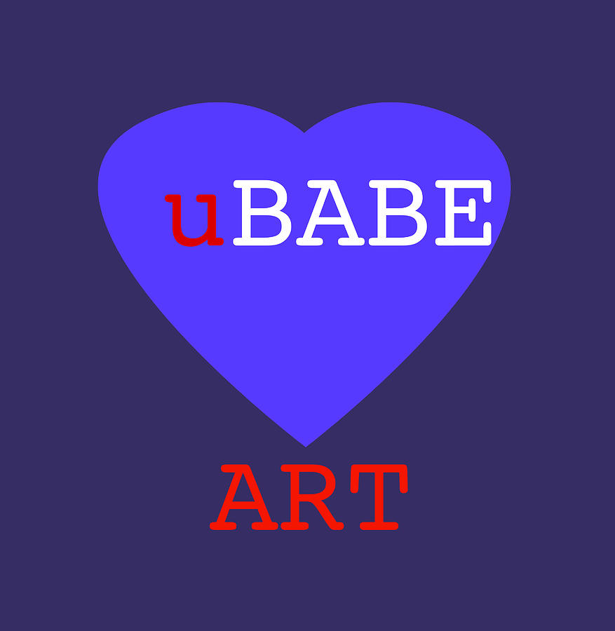 uBABE Blue Love Digital Art by Charles Stuart