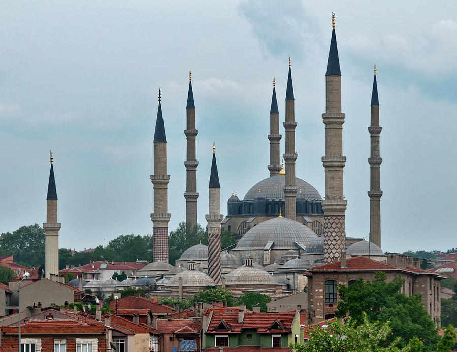 Uc Serefeli Mosque And Selimiye Mosque Photograph by Ayhan Altun