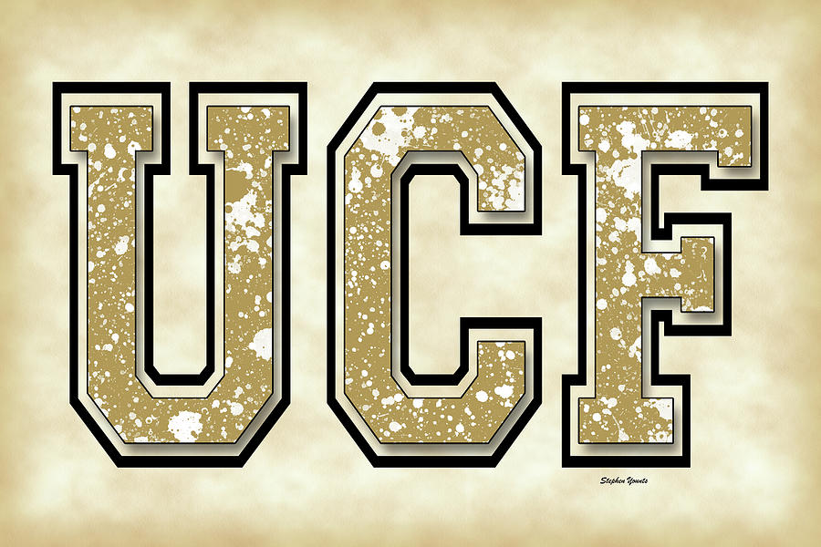 UCF University of Central Florida Parchment Digital Art by Stephen