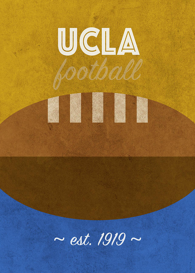 UCLA College Football Team Vintage Retro Poster Mixed Media by Design