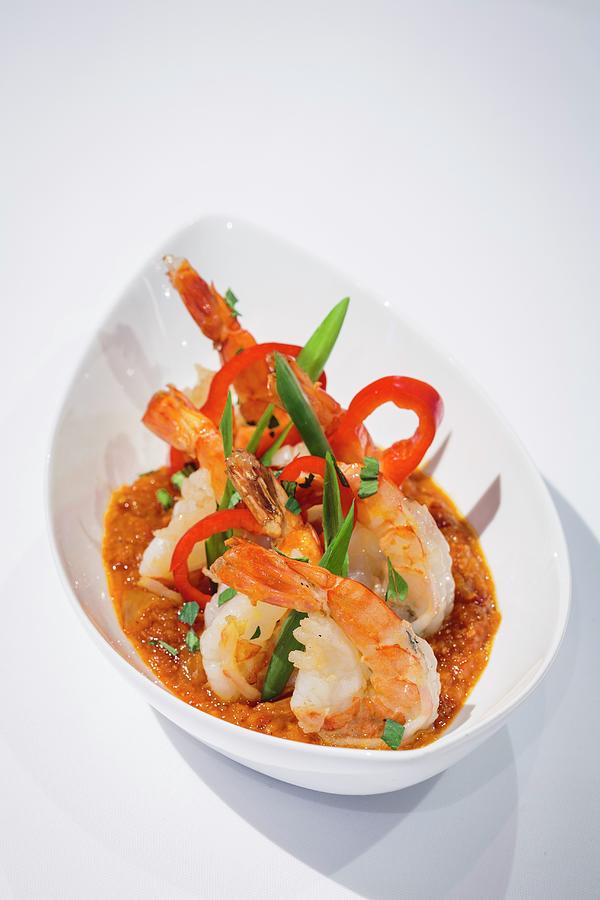 Udang Blado indonesian Dish With King Prawns In Chilli Sauce Photograph by Jalag / Miquel Gonzalez