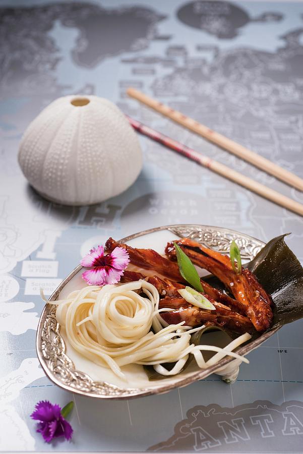 Udon Noodles With Spare Ribs And Seaweed Photograph by Great Stock!