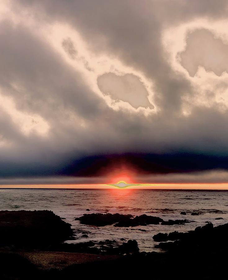 UFO and Sky Hole Sunset Photograph by Michael Klahr