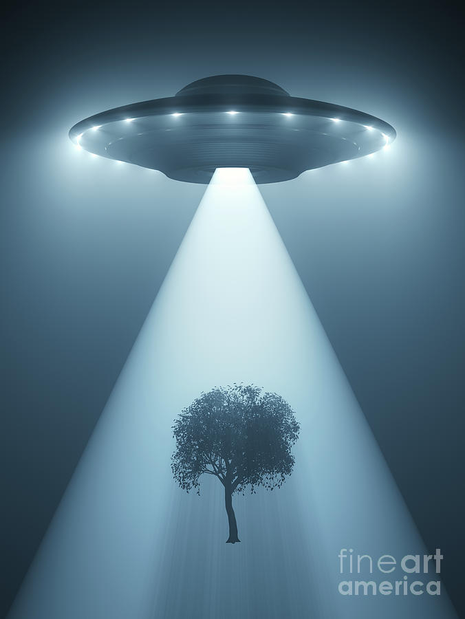 Ufo Beaming-up Tree Photograph by Ktsdesign/sciencephotolibrary