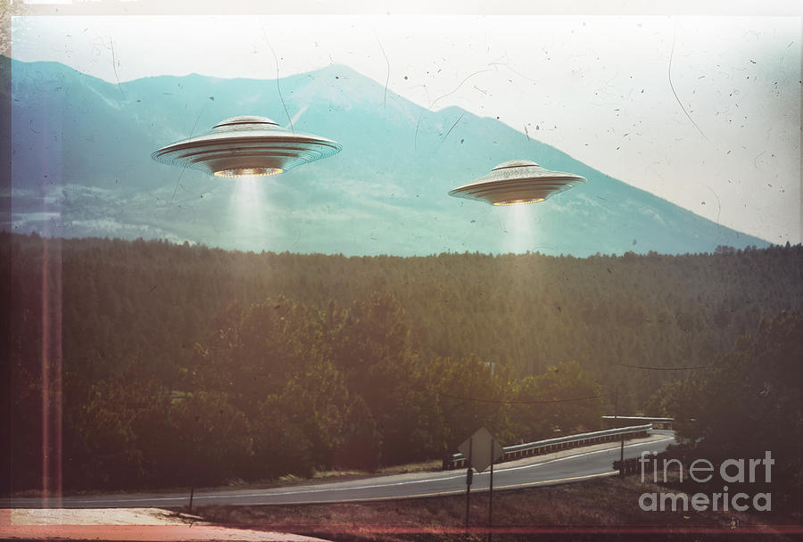 Ufos Flying In The Sky Photograph by Ktsdesign/science Photo Library