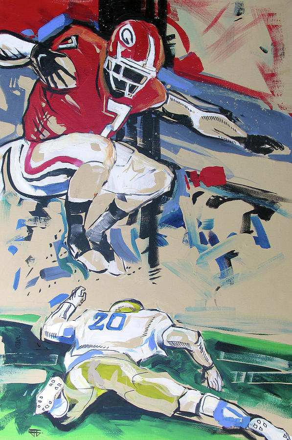 UGA vs Notre Dame 2019 Painting by John Gholson