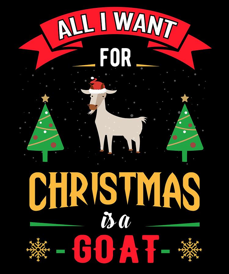 christmas goat sweater