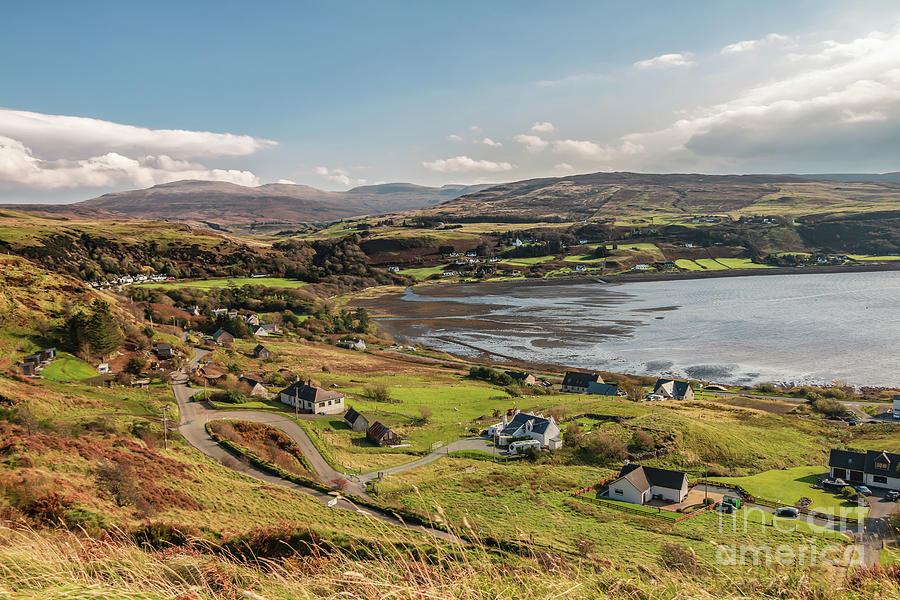 Uig Village and Bay Photograph by Elizabeth Dow